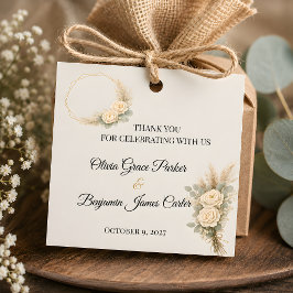 Etiquetas Para Recuerdos Boda Floral Rústica de Lujo