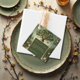 Etiquetas Para Recuerdos boda Forestal Medieval Verde