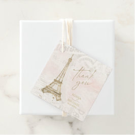 Etiquetas Para Recuerdos Boda francés de romance Gracias Rubor ID870