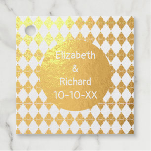 Etiquetas Para Recuerdos Boda Invitado Gracias Patrón Diamond Elegante