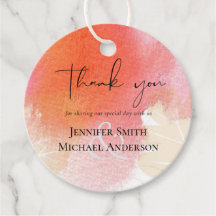 Boda LeahG Presupuesto Rojo Naranja Hojas Acuarela