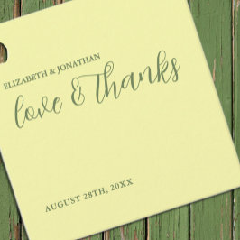 Etiquetas Para Recuerdos Boda Minimalista de mantequilla amarilla y sabia