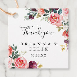 Etiquetas Para Recuerdos Boda Minimalista de verano floral tropical colorid