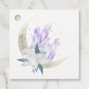 Etiquetas Para Recuerdos Boda Mística Boho Cristal Luna