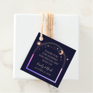 Etiquetas Para Recuerdos Boda místico de la Marina Arcoiris Blue Sun Moon S