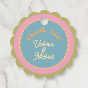 Etiquetas Para Recuerdos Boda Mod Daisy Colorida gracias