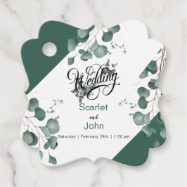 Etiquetas Para Recuerdos Boda moderna de eucalipto verde salvia con acuarel