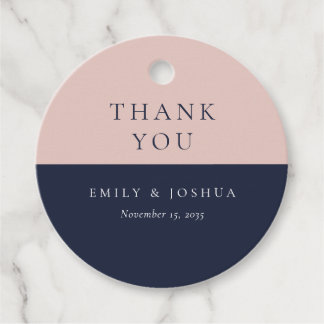 Etiquetas Para Recuerdos Boda moderno de la Marina Azul de Rubor