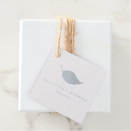 Etiquetas Para Recuerdos Boda moderno de lujo Dusty Blue
