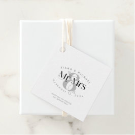 Etiquetas Para Recuerdos Boda moderno decorativo Sr. y Sra. ID887