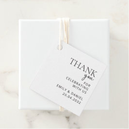 Etiquetas Para Recuerdos Boda moderno Gracias