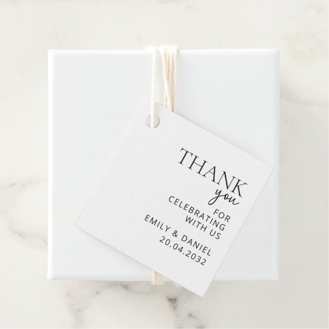 Etiquetas Para Recuerdos Boda moderno Gracias (In situ)