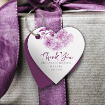 Boda morado floral acuarela gracias favor