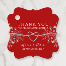 Etiquetas Para Recuerdos Boda negra y roja