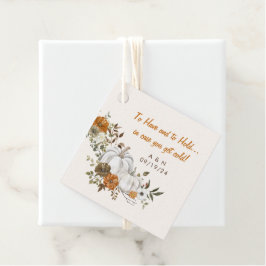 Etiquetas Para Recuerdos Boda otoño lanza calabaza crema floral