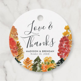 Etiquetas Para Recuerdos Boda Otoño Rústico Bosque