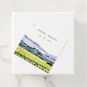 Etiquetas Para Recuerdos Boda paisajístico de viñedos de Napa Valley Waterc