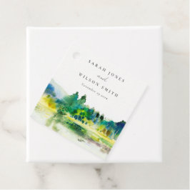 Etiquetas Para Recuerdos Boda paisajístico del río montañoso moda