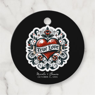 Etiquetas Para Recuerdos Boda Pegatina del tatuaje del corazón del amor ver