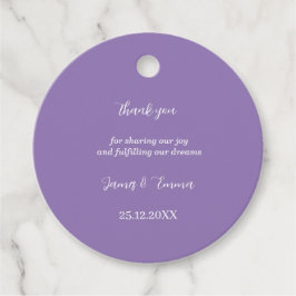 Etiquetas Para Recuerdos Boda personalizado púrpura simple