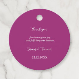 Etiquetas Para Recuerdos Boda personalizado púrpura simple