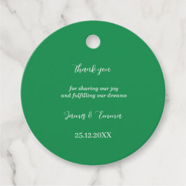 Etiquetas Para Recuerdos Boda personalizado verde simple