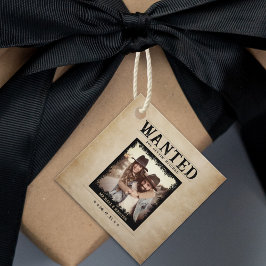 Etiquetas Para Recuerdos Boda Poster de Vintage Photo Wanted