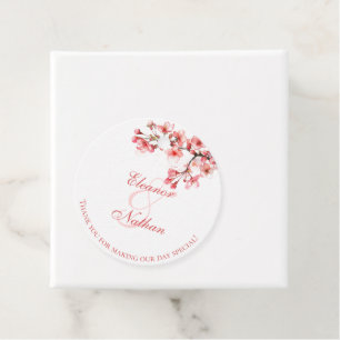Etiquetas Para Recuerdos Boda Primaria de flores de cerezo