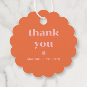 Etiquetas Para Recuerdos Boda Retro Squiggle Monograma Classic Round Stic