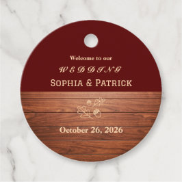 Etiquetas Para Recuerdos Boda rústica elegante