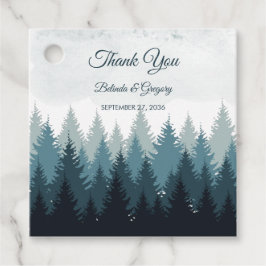 Etiquetas Para Recuerdos Boda Rústico del bosque acuático del árbol del pin