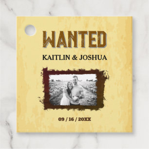 Etiquetas Para Recuerdos Boda Rústico Occidental 🤠 WANTED Photo