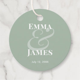 Etiquetas Para Recuerdos Boda Sage Ampersand | Personalizado al revés