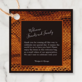 Etiquetas Para Recuerdos boda salvaje de piel de serpiente de lujo