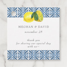 Etiquetas Para Recuerdos Boda Siciliano de Blue Tiles Lemons