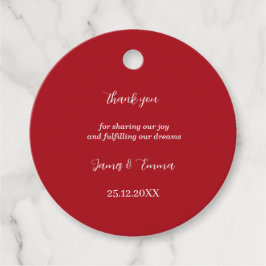 Etiquetas Para Recuerdos Boda simple rojo personalizado