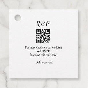Etiquetas Para Recuerdos Boda sitio web rsvp q r código añadir nombre de te