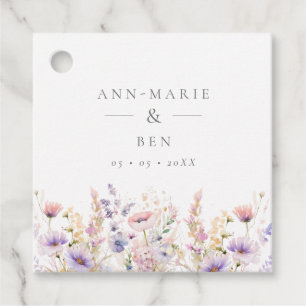 Etiquetas Para Recuerdos Boda Spring Lilac Wildflowers