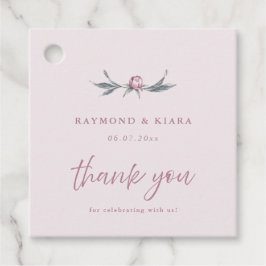 Etiquetas Para Recuerdos Boda suave y turbio de peonía rosada