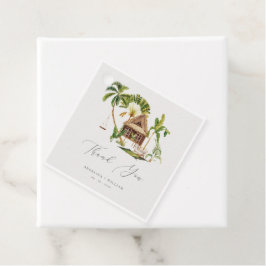 Etiquetas Para Recuerdos Boda Tropical Palm Tree Gracias