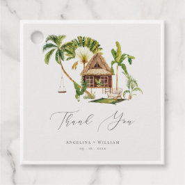 Etiquetas Para Recuerdos Boda Tropical Palm Tree Gracias