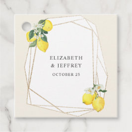 Etiquetas Para Recuerdos Boda veraniego de Cítricos Rústicos del Limón Boho