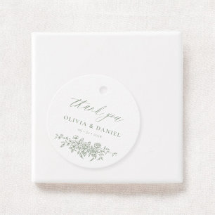 Etiquetas Para Recuerdos Boda Victoriano Floral Sage Green