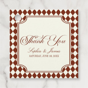 Etiquetas Para Recuerdos Boda Vintage Burgundy de Lujo y Dinero Antiguo