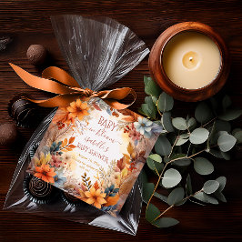 Etiquetas Para Recuerdos Boho Baby in Bloom Fall Floral Frame Baby Shower