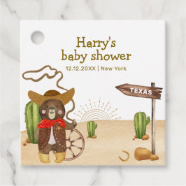 Etiquetas Para Recuerdos Boho Cowboy Bear Western Rodeo Cactus Baby Shower