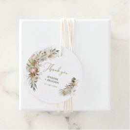 Etiquetas Para Recuerdos Boho de oro/Boda bohemio Gracias
