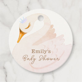 Etiquetas Para Recuerdos Boho Elegant Princess Swan Chica Baby Shower