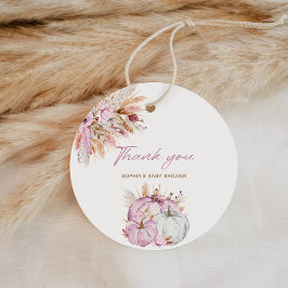 Etiquetas Para Recuerdos Boho Floral Little Pink Pumpkins Baby Shower