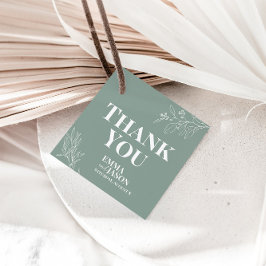 Etiquetas Para Recuerdos Boho Floral Sage Green Boda Gracias Tags De Regalo